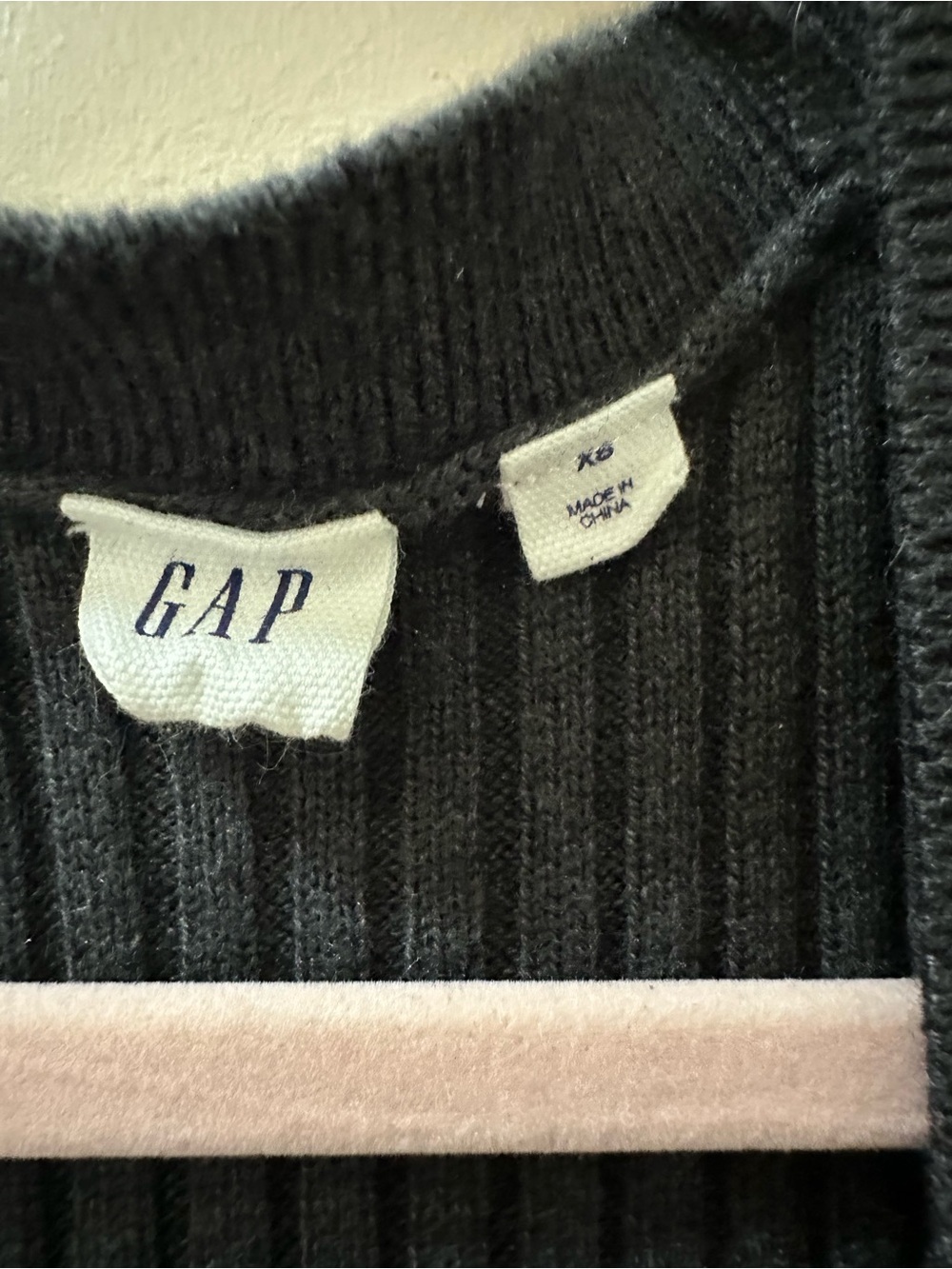 GAP Long Black Open-Front Ribbed Cardigan - Picture 2 of 3